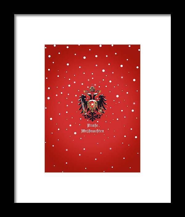 Christmas Framed Print featuring the digital art Weihnachtliche Habsburg Doppeladler by Helga Novelli