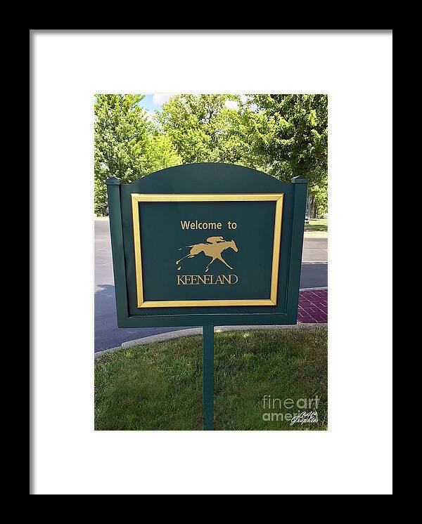 Keeneland Framed Print featuring the photograph Welcome to Keeneland by CAC Graphics