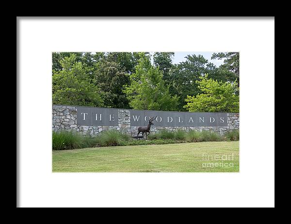 The Woodlands Framed Print featuring the photograph Welcome to The Woodlands, Texas by D Tao