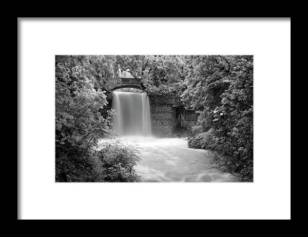 Wequiock Falls Framed Print featuring the photograph Wequiock Falls #1 - Green Bay WI near Door County by Peter Herman