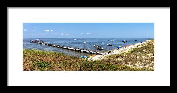 Ship Island Framed Print featuring the photograph West Ship Island Shoreline by Susan Rissi Tregoning