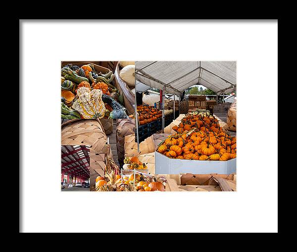 Collage Framed Print featuring the digital art Western North Carolina Farmers Market Collage by L Bosco