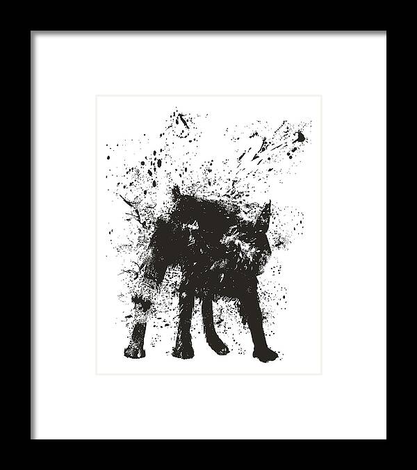 Dog Framed Print featuring the painting Wet dog by Balazs Solti