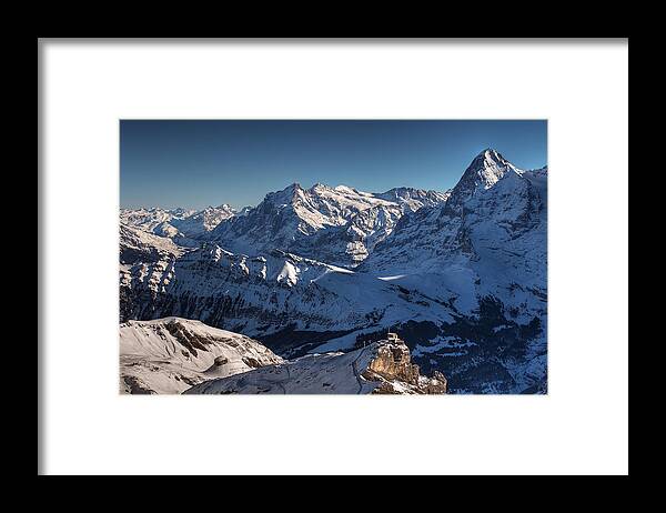 Scenics Framed Print featuring the photograph Wetterhorn And Eiger by Photo By Gerhard Rasi