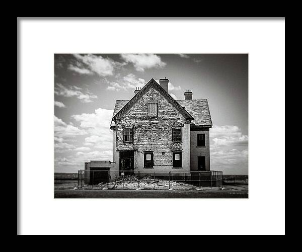 Black And White Framed Print featuring the photograph What Remains by Steve Stanger