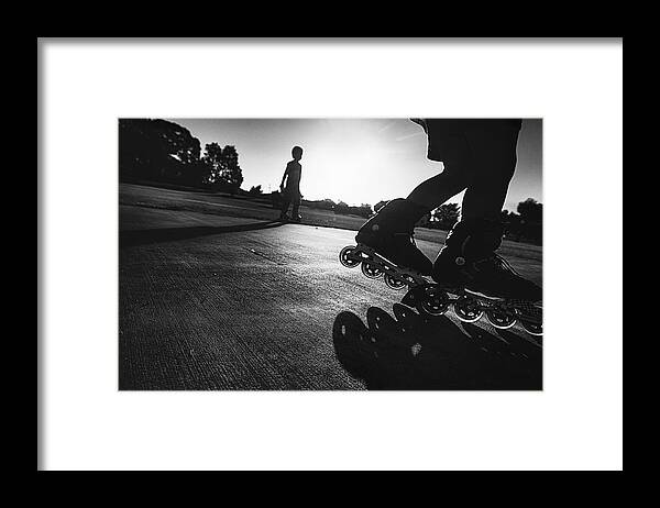 Wheels Framed Print featuring the photograph Wheels Up by Despird Zhang