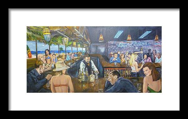 Bar Framed Print featuring the painting When I See This Bar by Bryan Bustard