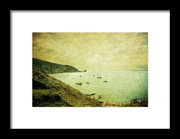 Tranquility Framed Print featuring the photograph When Turner Came To Alum Bay by S0ulsurfing - Jason Swain