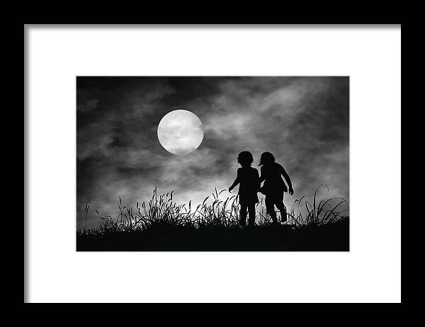 Moon Framed Print featuring the photograph Where Ever You Go... by Hengki Lee