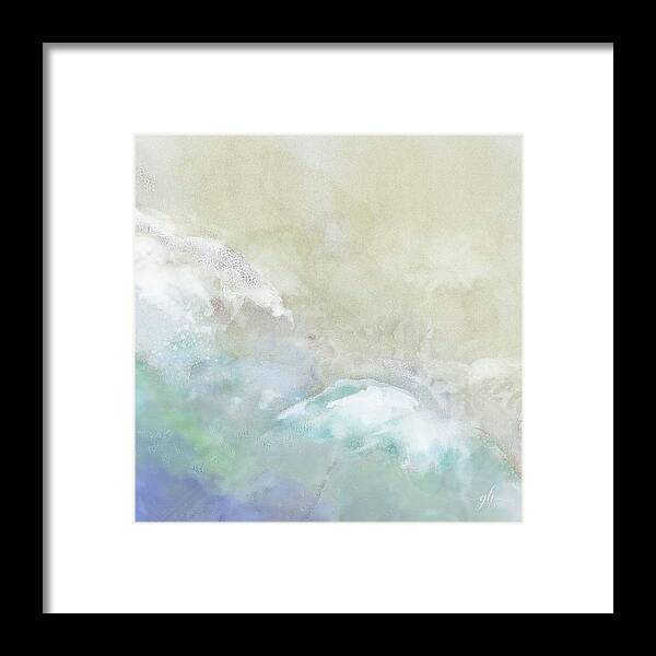 Abstract Framed Print featuring the digital art Where Sea Meets Shore by Gina Harrison