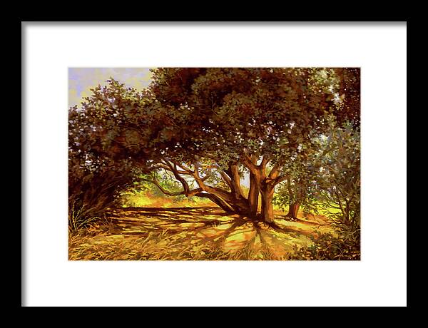 Nature Framed Print featuring the painting Where Wishes Come True by Hans Neuhart