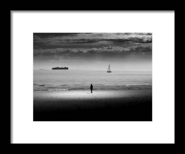 Blackandwhitephotography Framed Print featuring the photograph Whisper by Monika Zemojtel