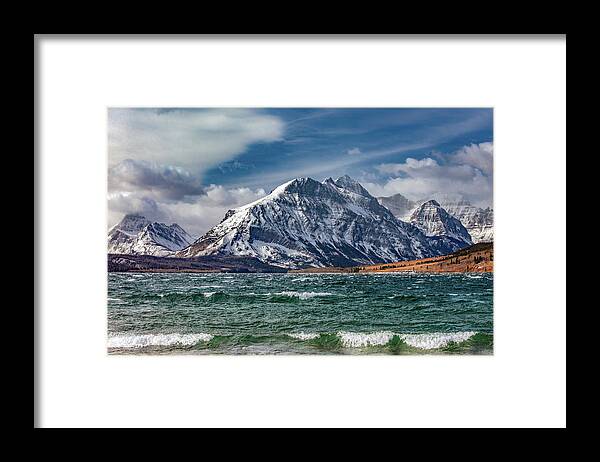 Glacier National Park Framed Print featuring the photograph White Caps at Glacier by Todd Klassy