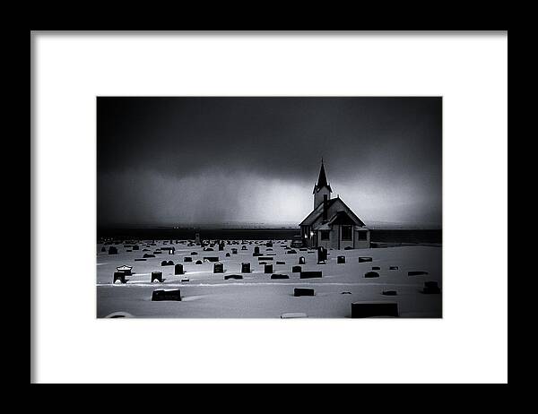 Storm Framed Print featuring the photograph White Chapel Before Storm by Julien Oncete