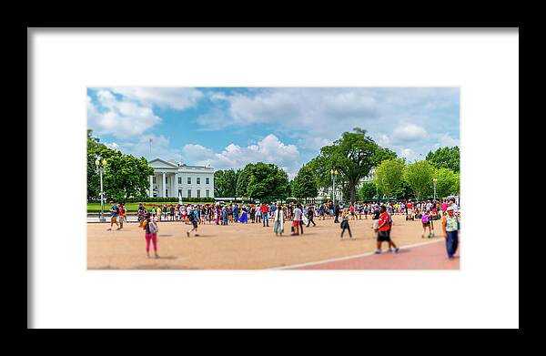 Building Framed Print featuring the photograph White House Tourists by SR Green