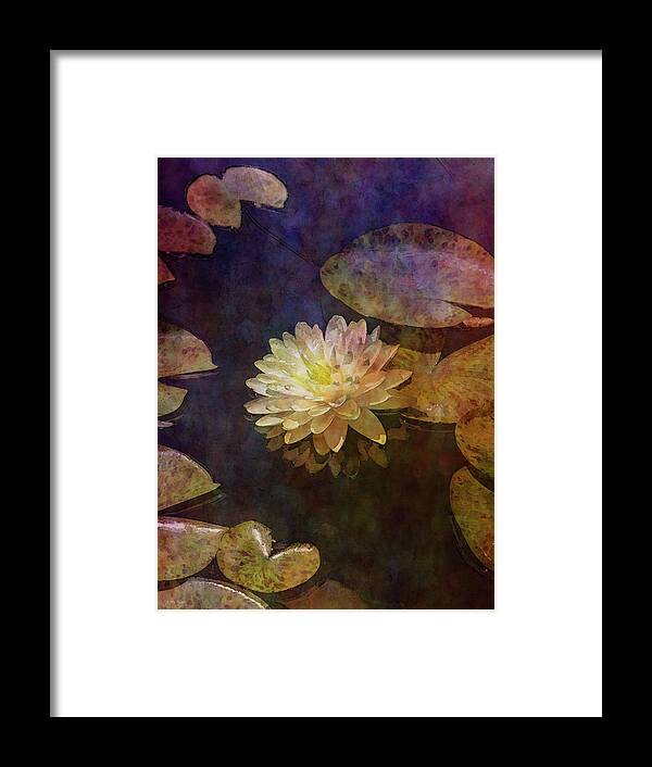 Impressionist Framed Print featuring the photograph White Lotus Lily Pond 2938 IDP_2 by Steven Ward