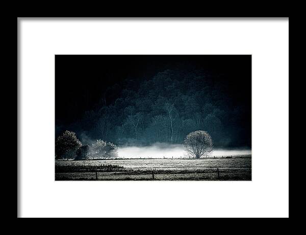 Landscape Framed Print featuring the photograph White Mist by Philippe Sainte-Laudy