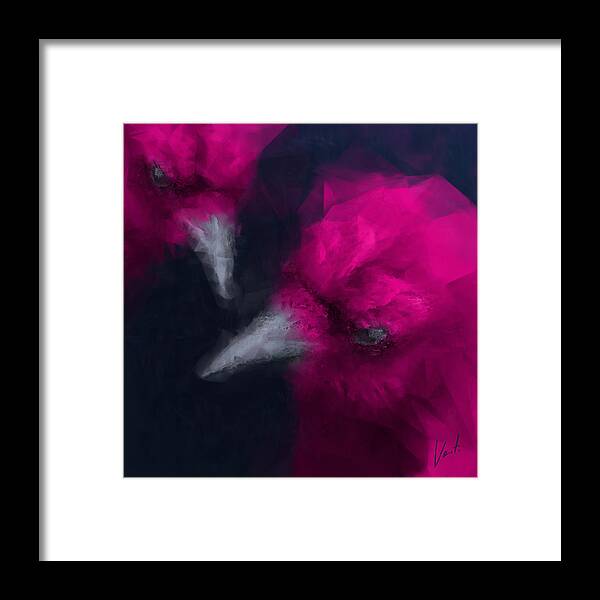 Bird Framed Print featuring the painting WHITE Ravens by Vart Studio