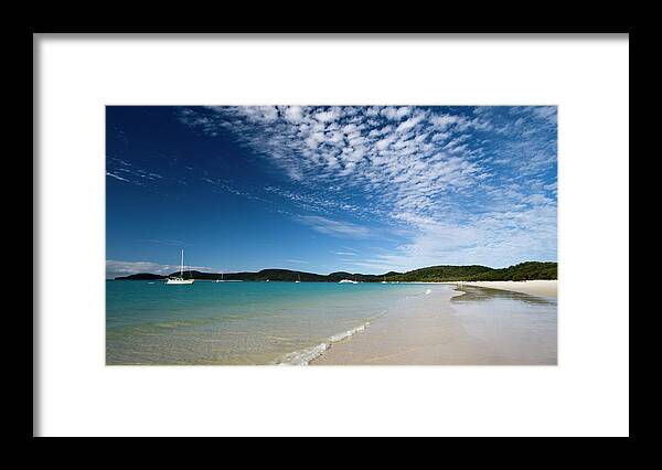Great Barrier Reef Framed Print featuring the photograph Whitehaven Beach by Samvaltenbergs