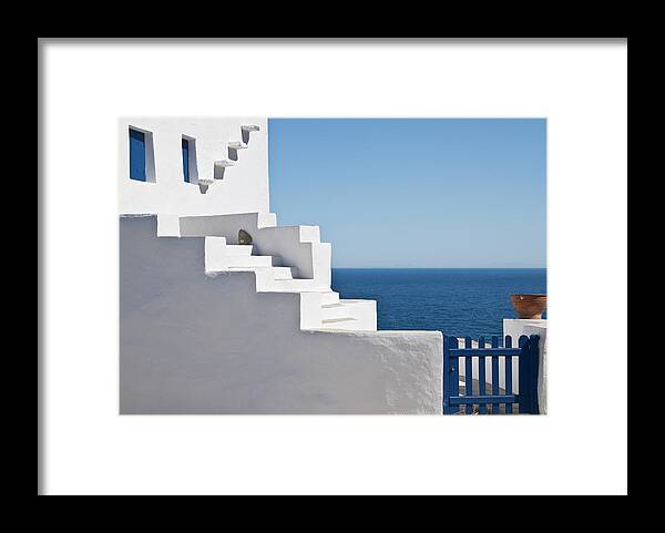 Tranquility Framed Print featuring the photograph Whitewashed House In Greece by Jpkimages