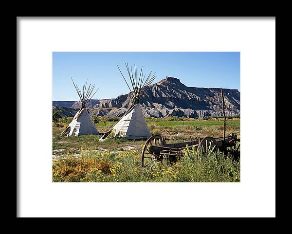 Tranquility Framed Print featuring the photograph Wigwams In The Desert by Gary Yeowell