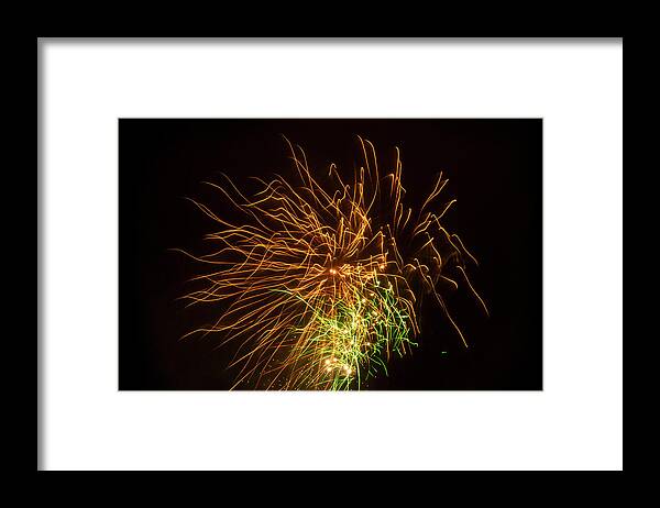 Fireworks Framed Print featuring the photograph Wild and Free by Bonnie Follett