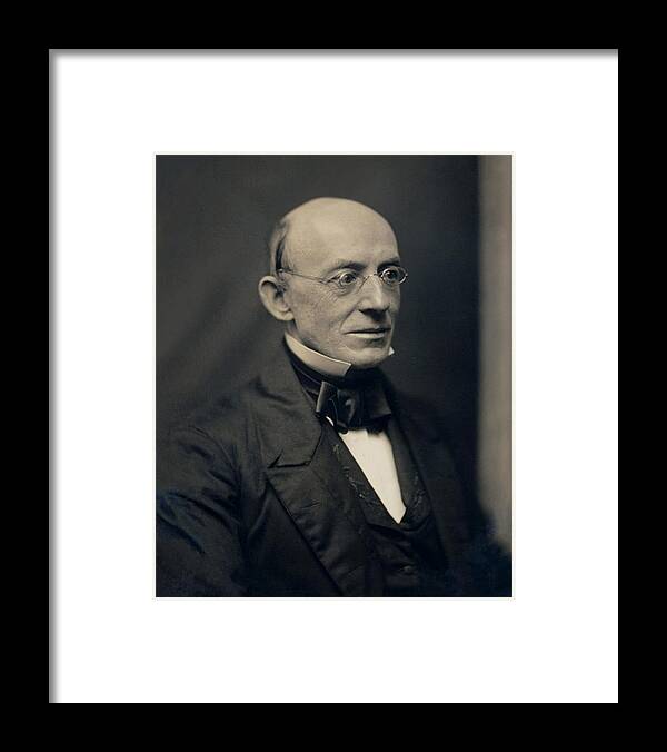 1800's Framed Print featuring the photograph William Lloyd Garrison by Science Source