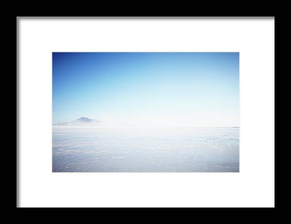 Tranquility Framed Print featuring the photograph Wind Blowing Over Salt Flats by Thomas Barwick