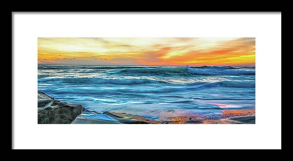 Colorful Framed Print featuring the photograph Wind N Sea Sunset Flow by Local Snaps Photography