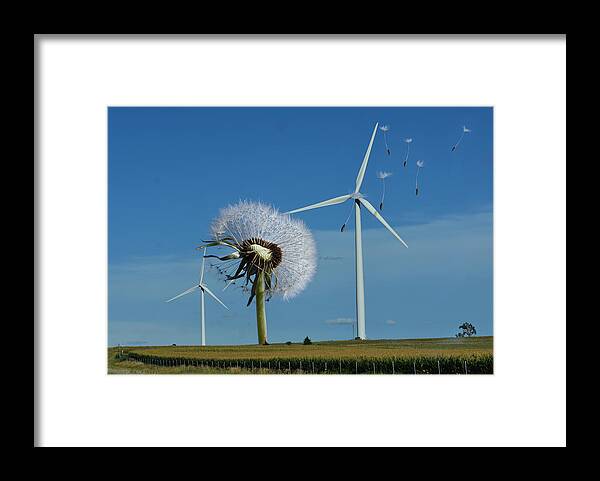 Wind Framed Print featuring the digital art Wind Power by Alex Mir