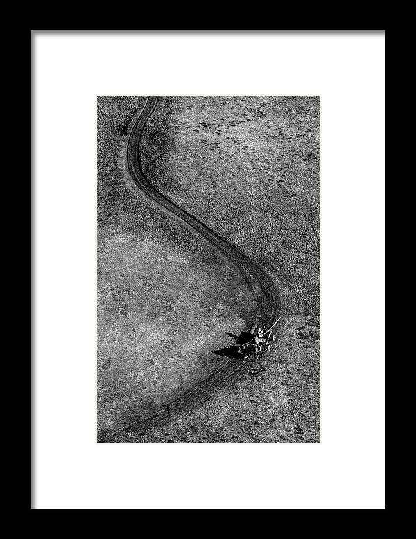 Road Framed Print featuring the photograph Winding Road Back Home by Marius Cintez?