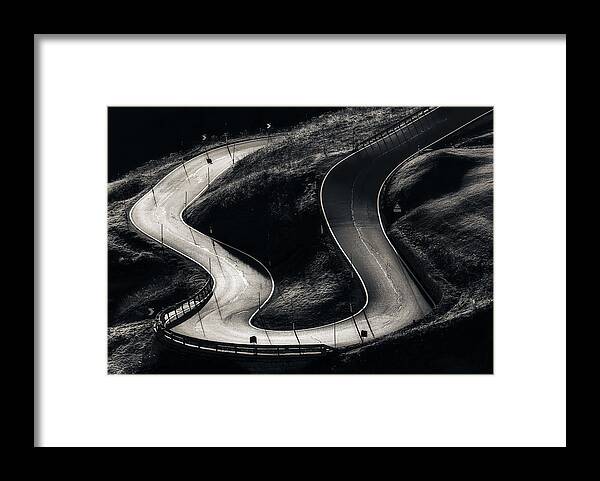 Road Framed Print featuring the photograph Winding Road by Martin Kucera Afiap