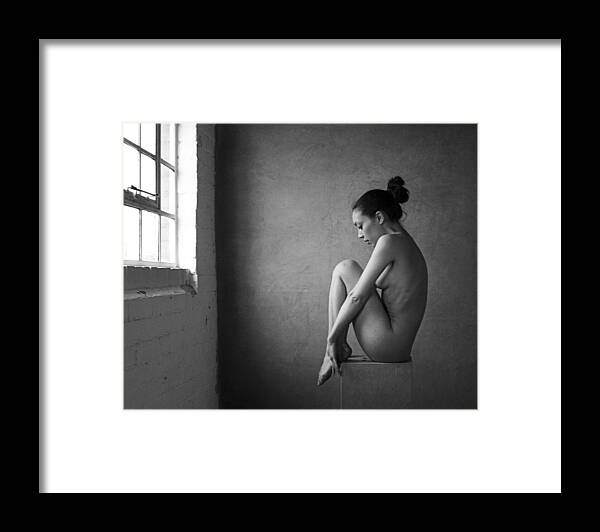 Nude Framed Print featuring the photograph Window Nude by Jake Istvan
