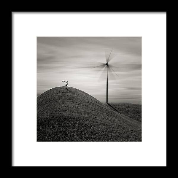Windmill Framed Print featuring the photograph Windy Day by Agniribe