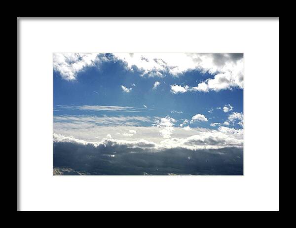 Windy Framed Print featuring the photograph Windy Day Sky by Melinda Firestone-White
