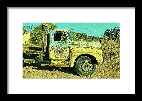 Wine Truck At Peacock Cellars Framed Print featuring the photograph Wine Truck at Peacock Cellars by Floyd Snyder