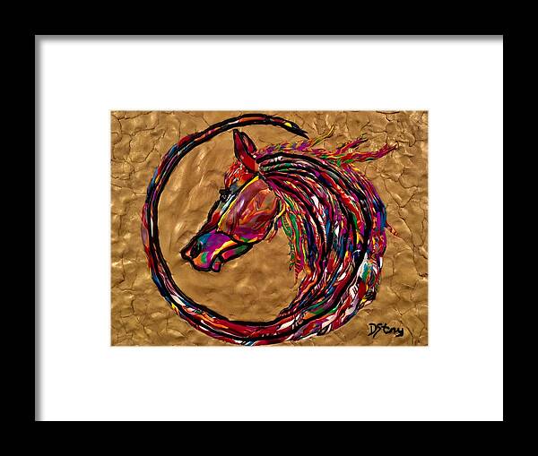  Framed Print featuring the mixed media Winners Circle by Deborah Stanley