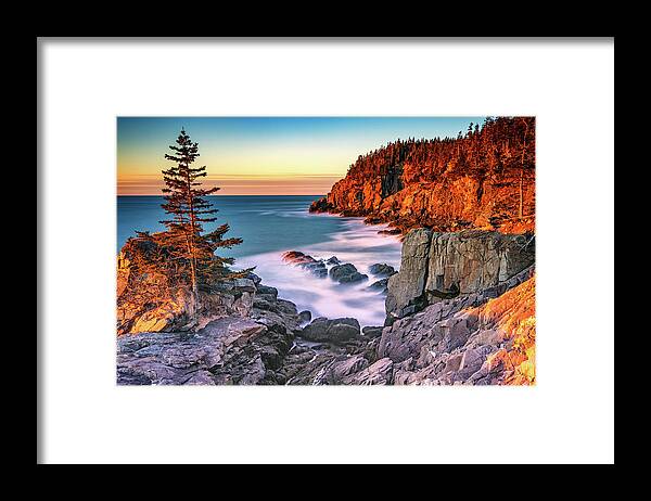 Quoddy Head State Park Framed Print featuring the photograph Winter Dawn at Quoddy Head by Rick Berk