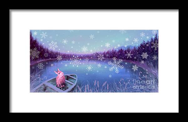 Stirrup Lake Framed Print featuring the painting Winter Dream by Yoonhee Ko