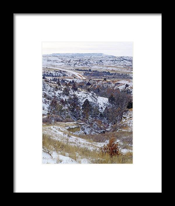 North Dakota Framed Print featuring the photograph Winter from East River Road by Cris Fulton