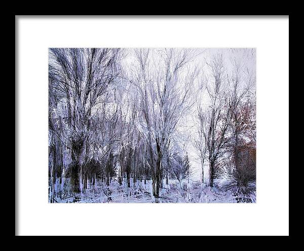 Winter Framed Print featuring the painting Winter Lace by Diane Chandler
