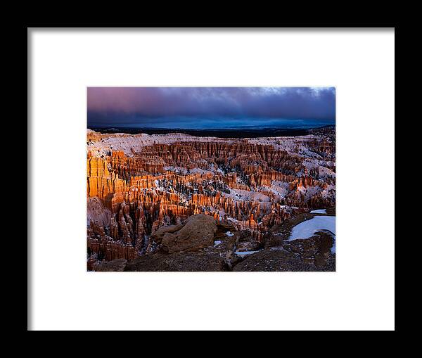 Bryce Canyon Framed Print featuring the photograph Winter Light by Edgars Erglis