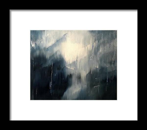 Painting Framed Print featuring the painting Winter Midnight Moment by Johanna Hurmerinta