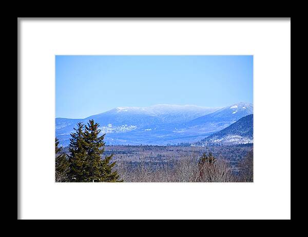 Winter Framed Print featuring the photograph Winter Mountains of Norther Maine by Nina Kindred