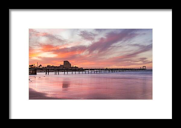 Sea Framed Print featuring the photograph Winter Sunset At The Pier by Ori Feldman