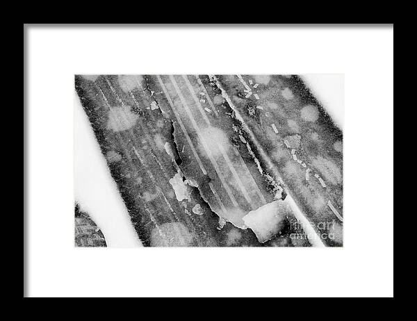 Abstract Framed Print featuring the photograph Winter Tracks II by Karen Adams