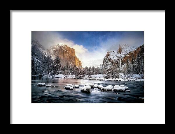 Yosemite Framed Print featuring the photograph Winter Wonderland by David Soldano