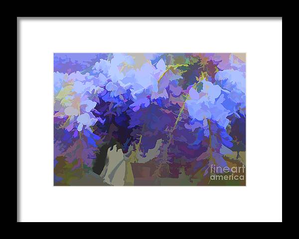 Wisteria Framed Print featuring the digital art Wisteria Colours by Fran Woods