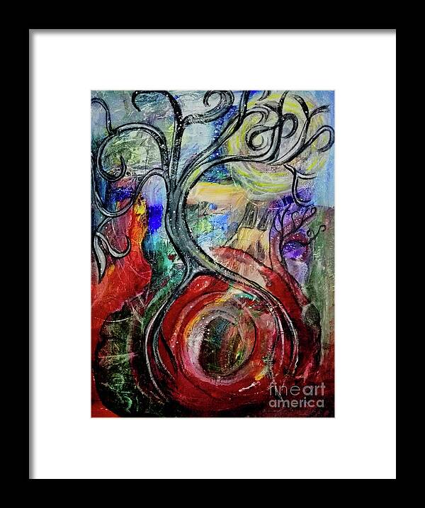 Tree Framed Print featuring the painting Witching Tree by Mimulux Patricia No