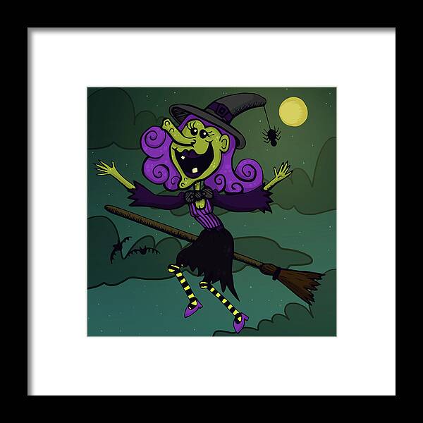 Witchy Woman Framed Print featuring the digital art Witchy Woman by Lauren Ramer